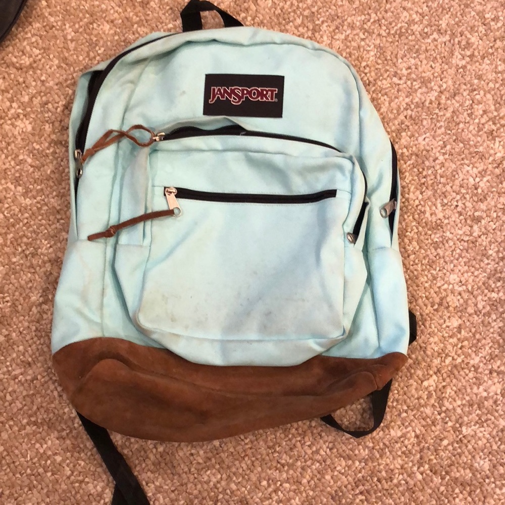blue jansport backpack